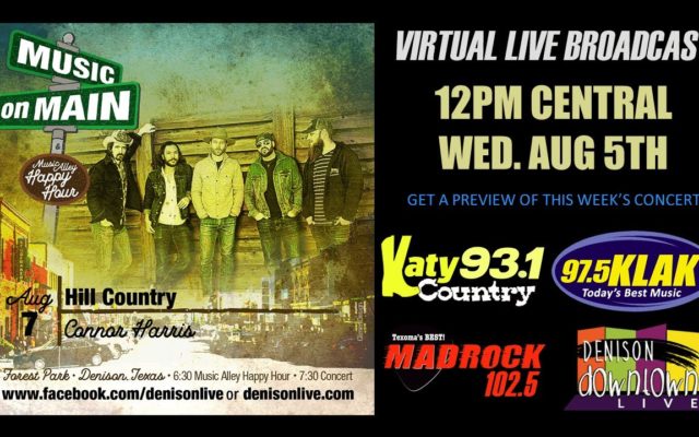[WATCH] Hill Country – Denison’s 2020 Music On Main Week 9 – Preview