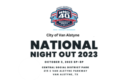 LIVE BROADCAST: Van Alstyne PD National Night Out (10/3/23)